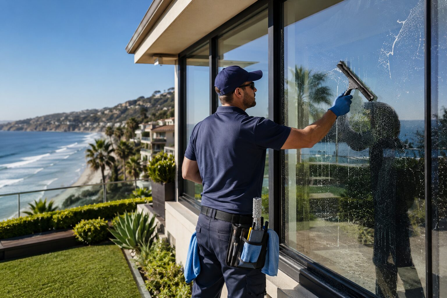 Professional window cleaning in San Clemente