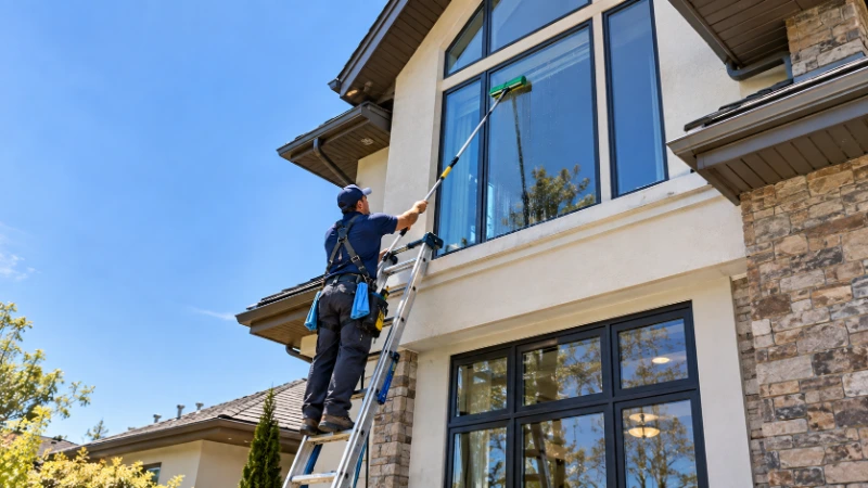 High and hard-to-reach window cleaning in San Clemente